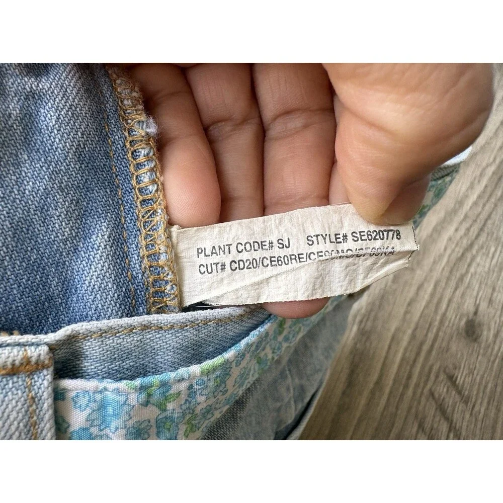Ralph Lauren 100% Cotton Vintage Girls Blue Denim Shorts With Floral Belt Sz 10